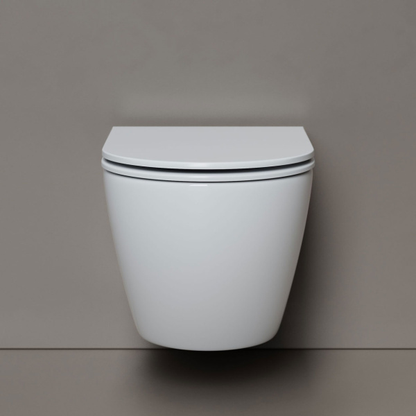 Унитаз подвесной Ceramicanova Whirl сиденье микролифт CN11007T (детальная фотография), без бачка, со скрытым бачком