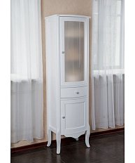 Шкаф, петли справа, цвет белый глянец, фурнитура состаренное серебро, La Beaute Sabrina