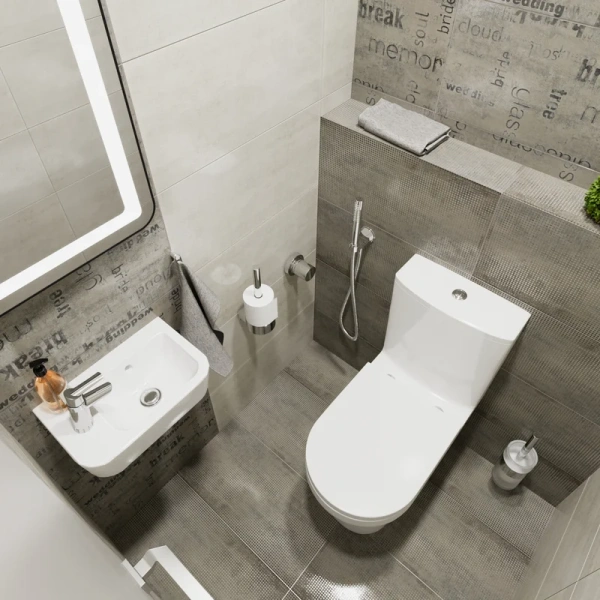 Унитаз компакт Lavinia Boho Grance Hill безободковый 3307002R (детальная фотография), белые