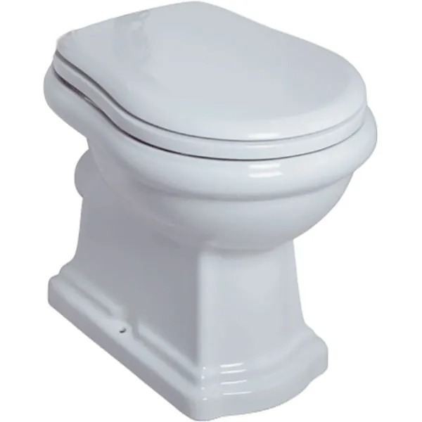 Унитаз напольный с высоким бачком Migliore Bella 2062 с бронзовой фурнитурой (детальная фотография), напольные