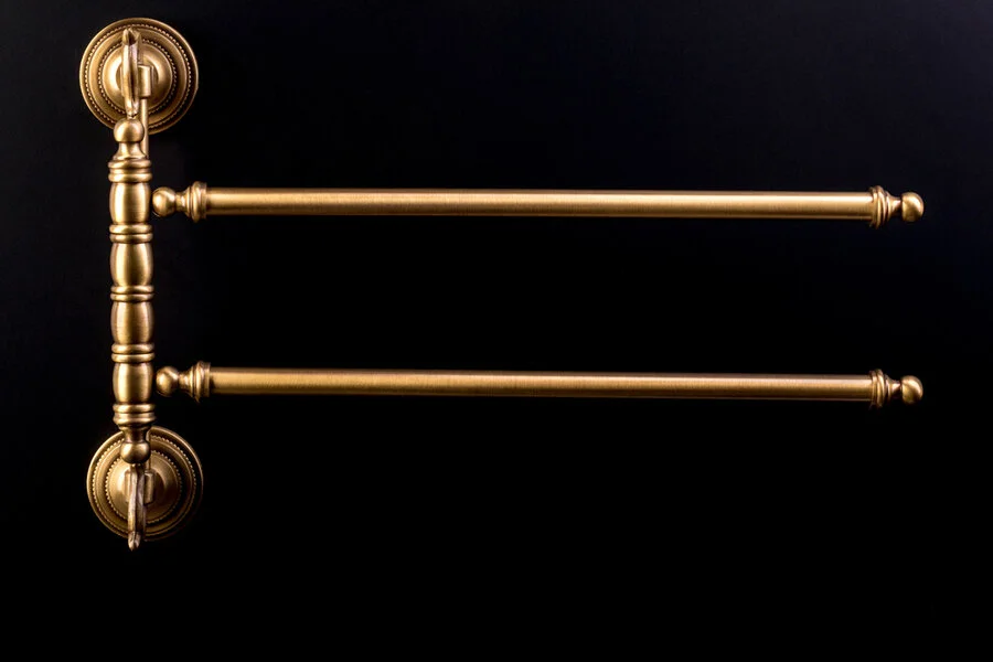 Полотенцедержатель Boheme Medici двойной, бронза 10616 (детальная фотография), металлические