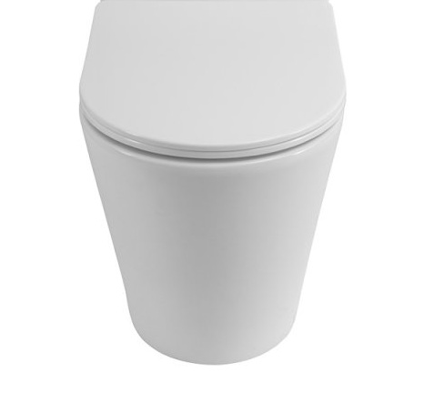 Чаша для унитаза-компакта BelBagno Flay-R с сиденьем дюропласт BB2149CPR/SC (детальная фотография)