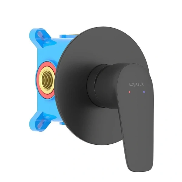 Смеситель для душа Акватек Бетта черный AQ1166MB (детальная фотография)