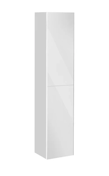 Шкаф-пенал, петли слева,  корпус:белый глянец, фасад:стекло, белый глянец Keuco Royal Reflex 34031 210001 (детальная фотография)