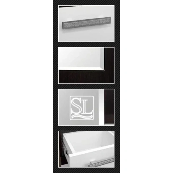 Шкаф-пенал подвесной Style Line Сакура 36 см белый/венге ЛС-00000072 (детальная фотография), современные, hi-tech