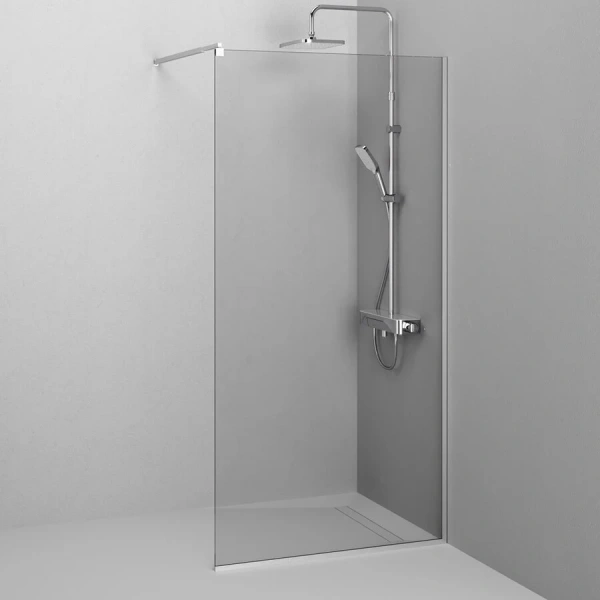 Душевая перегородка Am.Pm Func W84WI-100-F1 100 см прямоугольная (детальная фотография), прозрачные