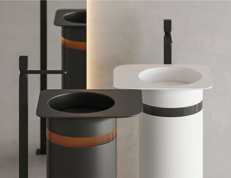 Раковина напольная Salini Ninfea 01 54,5 см белая 130221M (детальная фотография), белые