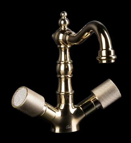 Смеситель для раковины Boheme Royal Cristal золото 292-Royal/CRST (детальная фотография)