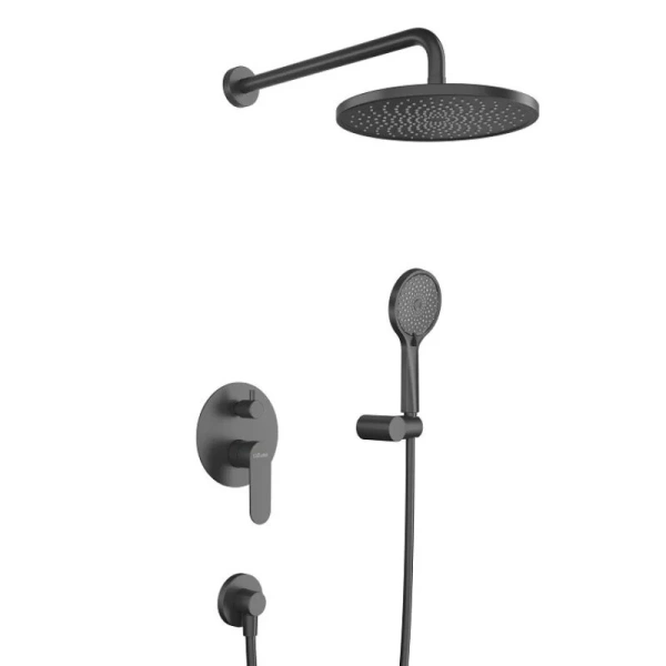 Душевой комплект Cezares Stylus черный матовый STYLUS-DSET-NOP (детальная фотография), черные
