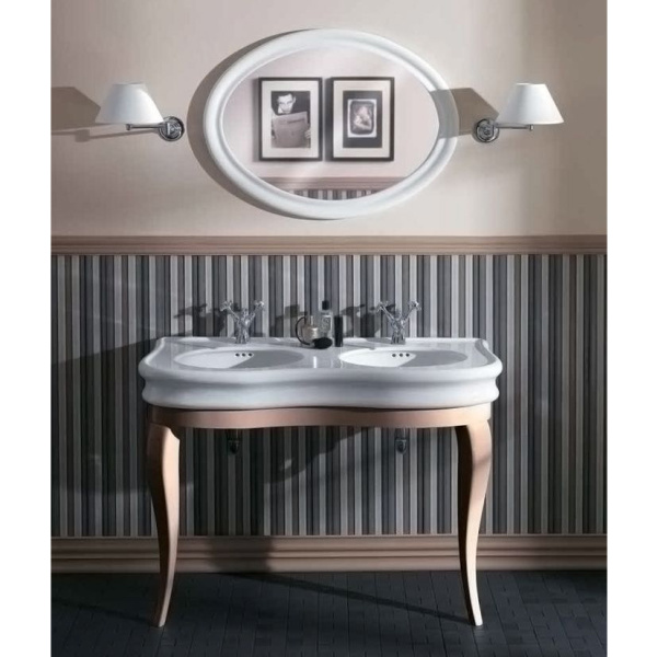 Раковина двойная, цвет белый, Simas Lante LA12 BI (детальная фотография), двойные