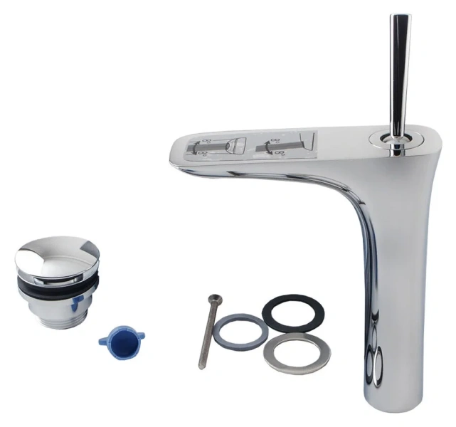 Смеситель для раковины Hansgrohe PuraVida однорычажный 15081000 хром (детальная фотография), для раковины index_1