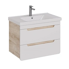 Тумба с раковиной подвесная Lemark Olivia LM08OL80T 80 см 2 выдвижных ящика