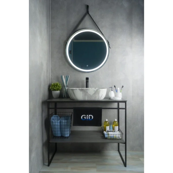 Тумба под раковину подвесная Cezares Avril 100 см Rovere scuro Soft 54402 (детальная фотография), комплект (набор)