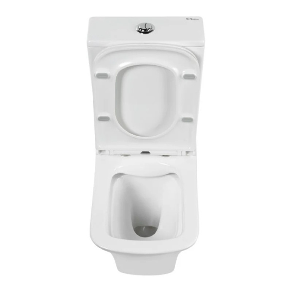 Унитаз компакт BelBagno Marmi BB052CPR безободковый (детальная фотография), с горизонтальным, прямым выпуском, с прямым выпуском