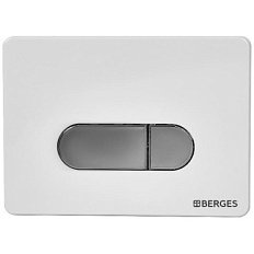 Клавиша смыва BERGES Novum D7 белая/кнопки хром глянец
