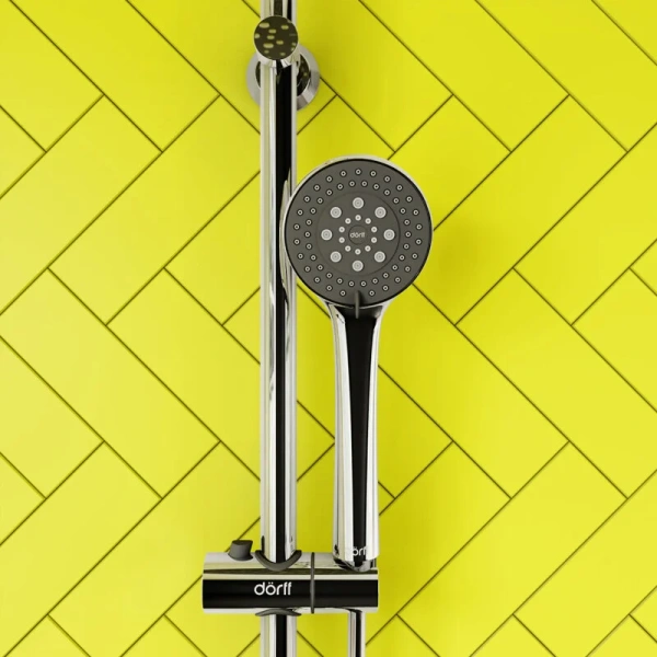 Душевая стойка Dorff Norma с тропическим душем D0710000 (детальная фотография), без смесителя