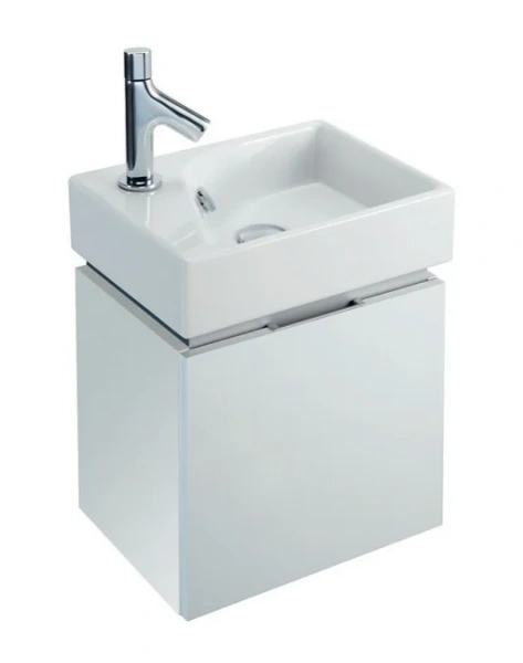 Раковина Jacob Delafon Rythmik 40 см подвесная E4786-00 (детальная фотография), маленькие, прямоугольной формы