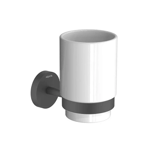 Стакан для ванной Акватек Бетта черный матовый - фото 2