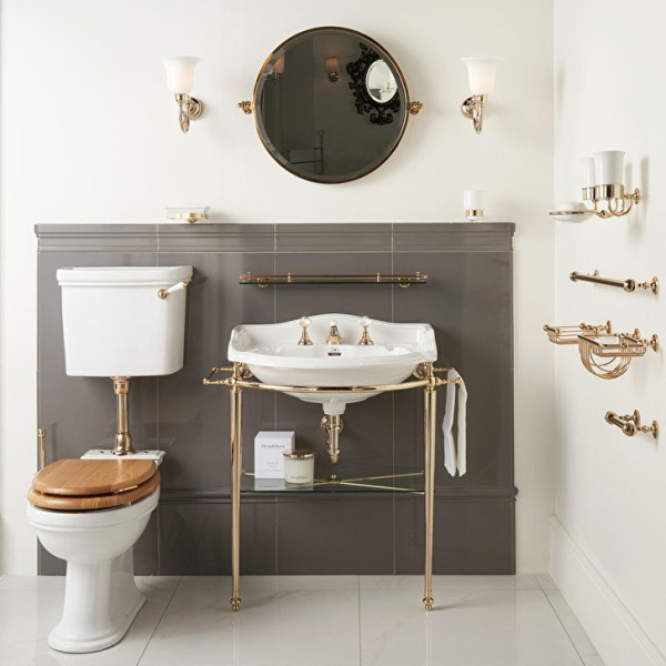 Раковина 65х50см, смеситель на 3 отверстия, Devon&Devon Oxford IBLG(3)FOXF (детальная фотография), подвесные index_1