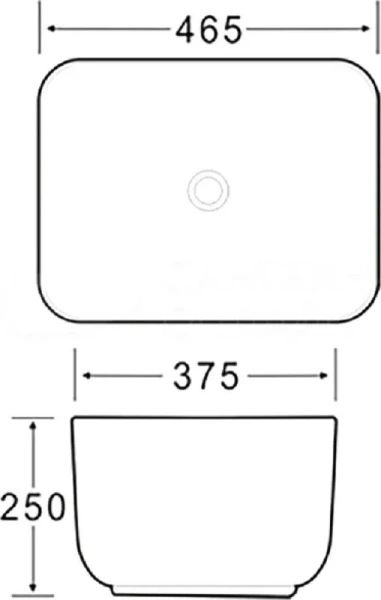 Раковина SantiLine 47 см голубая SL-1112BM (детальная фотография), современные, hi-tech