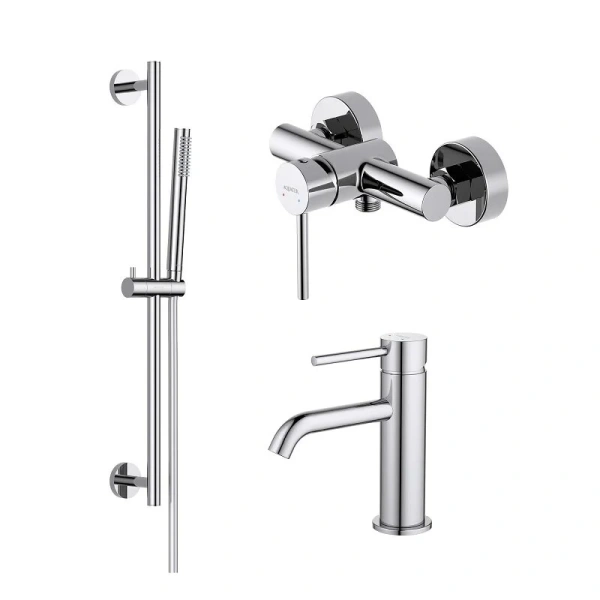 Душевой комплект Акватек Европа хром AQ1331CR (детальная фотография)