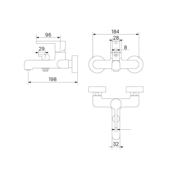 Смеситель для ванны IDDIS Aiger хром матовый AIGBC00i02WA (детальная фотография), для ванны