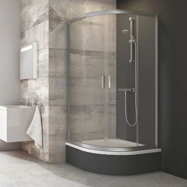 Душевой уголок, профиль сатин, стекло Transparent, Ravak Blix BLCP4-90 Sabina 3B270U40Z1 (детальная фотография)