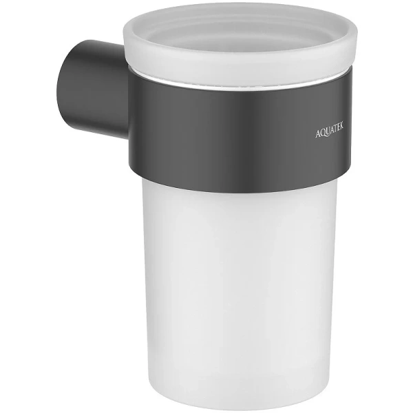 Стакан для ванной Акватек Лира черный матовый AQ4427MB (детальная фотография)