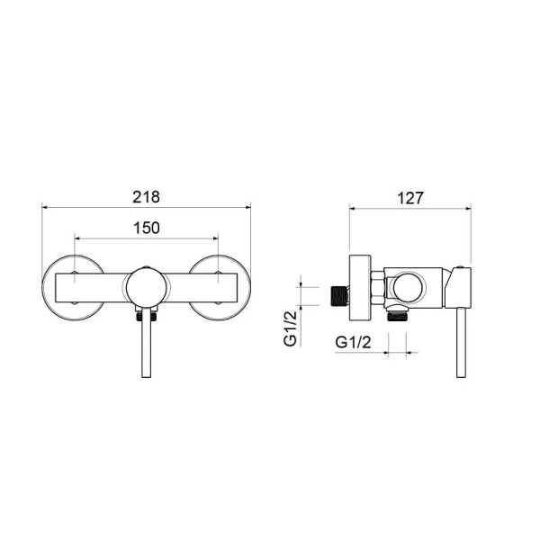 Душевой комплект Акватек Европа хром AQ1331CR (детальная фотография), хром