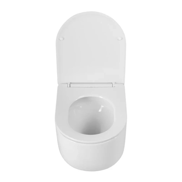 Унитаз подвесной BelBagno Soft со смывом Торнадо BB084CH-TOR/SC (детальная фотография), с горизонтальным, прямым выпуском, с прямым выпуском