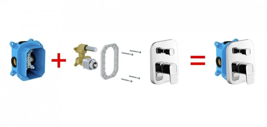 Смеситель скрытого монтажа Ravak 10° TD 065.00 X070070 (детальная фотография), для душа