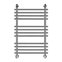 Полотенцесушитель водяной Ника Bamboo 100x50 см хром