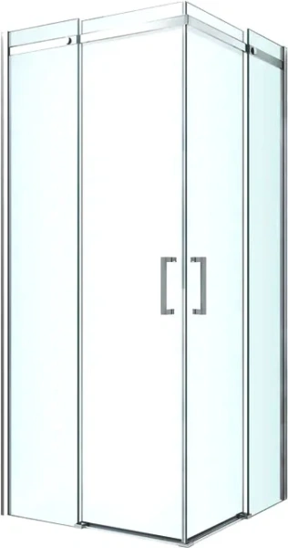 Душевой уголок BERGES Melita 100x100 см профиль хром сильвер 061024 (детальная фотография), квадратные