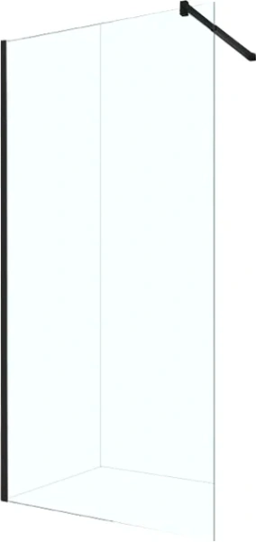 Душевая перегородка Berges Sky Black 80 см прозрачное стекло, профиль черный 064008 (детальная фотография), 80 см