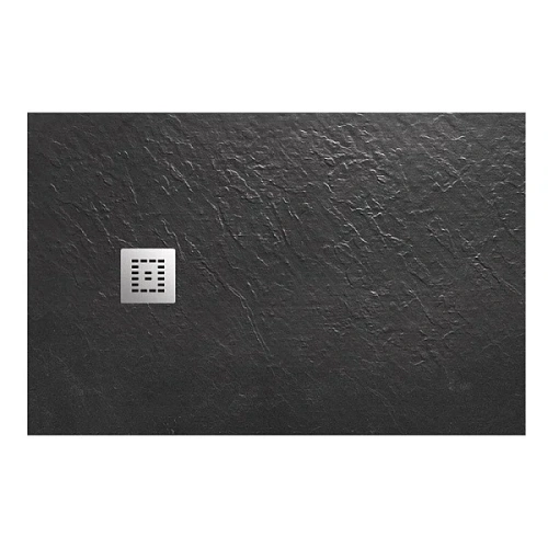 Душевой поддон BelBagno Uno 120х90 см черный, накладка хром - фото 3