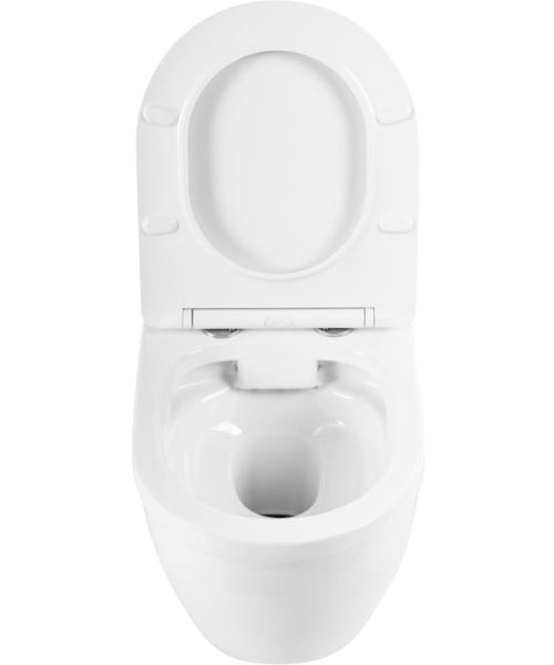 Унитаз подвесной BelBagno Loto безободковый BB070CHR (детальная фотография), без бачка, со скрытым бачком