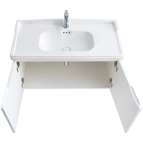 Тумба с раковиной подвесная Cezares Giubileo-1000-2A-SC-BL 100 см с двумя распашными дверцами (детальная фотография), 100 см