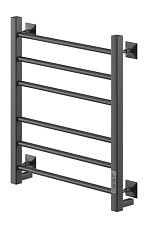 Полотенцесушитель электрический Ника Step 60х50 см черный матовый