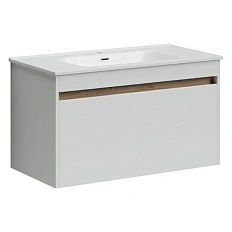 Тумба под раковину подвесная Sancos Smart 90 см белая