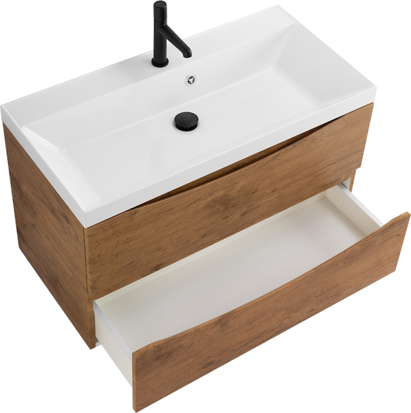 Тумба под раковину подвесная BelBagno Marino 90 см rovere nature MARINO-900-2C-SO-RN-P (детальная фотография), подвесная, пристенная