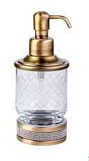 Дозатор для мыла Boheme Royal Cristal бронза, прозрачные кристаллы