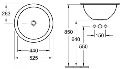 Раковина Villeroy & Boch Loop & Friends 53 см альпийский белый 61405101 (детальная фотография), современные, hi-tech