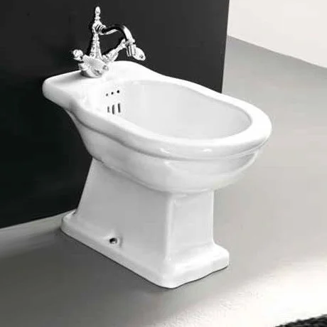 Биде напольное ArtCeram Hermitage белый глянцевый, 1 отверстие под смеситель HEB002 01 00 (детальная фотография), классические, ретро