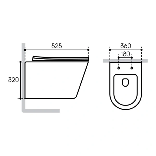 Унитаз с инсталляцией Aqueduto CONE клавиша черная матовая AQDS188 (детальная фотография), с инсталляцией index_1