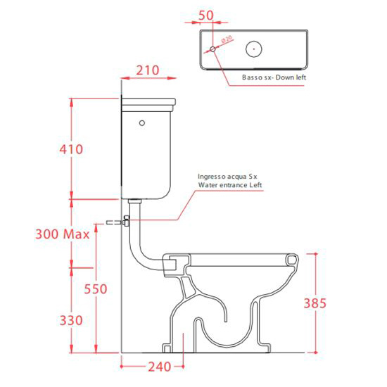 Схема (детальная фотография), с высоким бачком