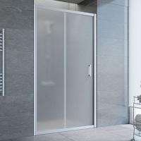 Душевая дверь профиль матовый хром стекло сатин Vegas-glass