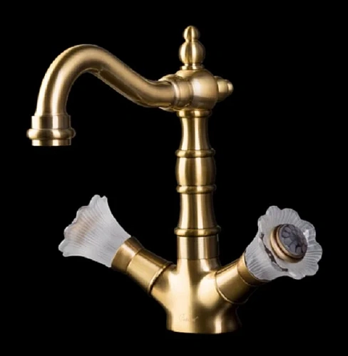 Смеситель для раковины Boheme Camelia бронза - фото 2