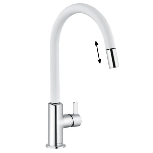 Смеситель для кухни Kludi Bingo Star белый матовый/хром 468519378 (детальная фотография)