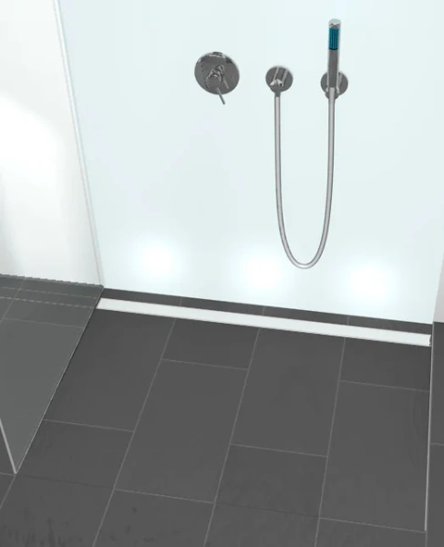 Панель для слива стеклянная, 90 см, цвет белый, Tece TECEdrainline 600991 (детальная фотография), в наличии