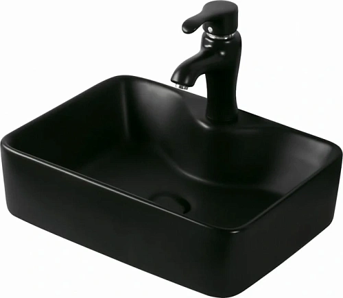 Раковина SantiLine 48 см черная матовая - фото 1